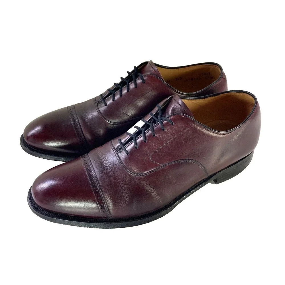 Johnston Murphy Aldrich II Oxblood Cap Toe Goodyear Oxford Shoe Mens 11 90063